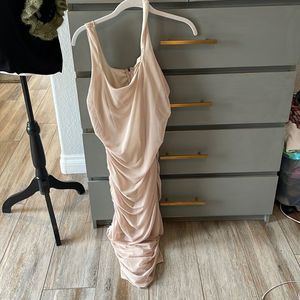 Nude colored rushing, dress size extra large